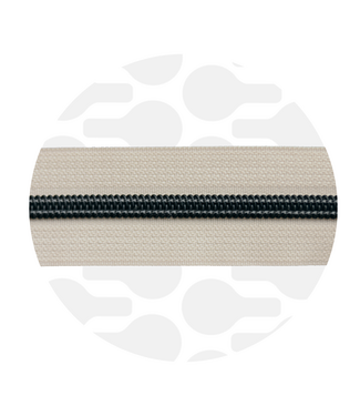 ZipperZoo off-white - spiraalrits 1 meter #5 black