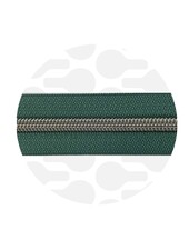 ZipperZoo Vintage green - spiral zipper 1 meter #5 silver