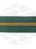 ZipperZoo Vintage green - spiraalrits 1 meter  #5 warm gold