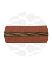 ZipperZoo Cognac Brown - spiraalrits 1 meter  #5 - brons