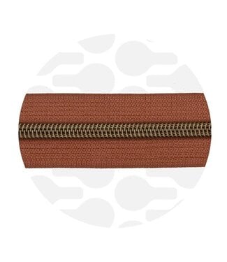 ZipperZoo Cognac Brown - spiral zipper 1 meter #5 - bronze