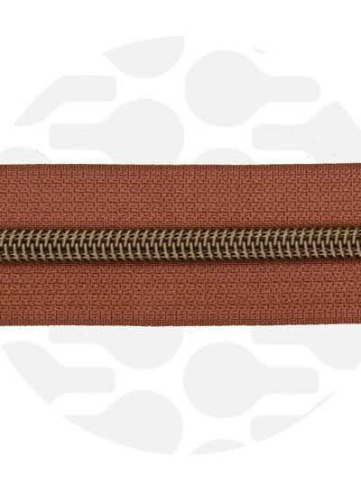 ZipperZoo Cognac Brown - spiraalrits 1 meter  #5
