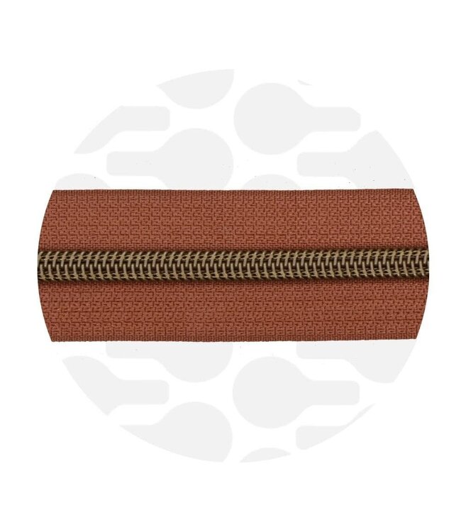 ZipperZoo Cognac Brown - spiraalrits 1 meter  #5