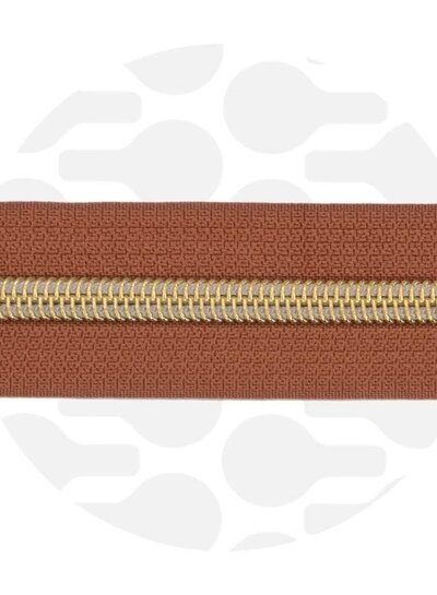 ZipperZoo Cognac Brown - spiral zipper 1 meter #5