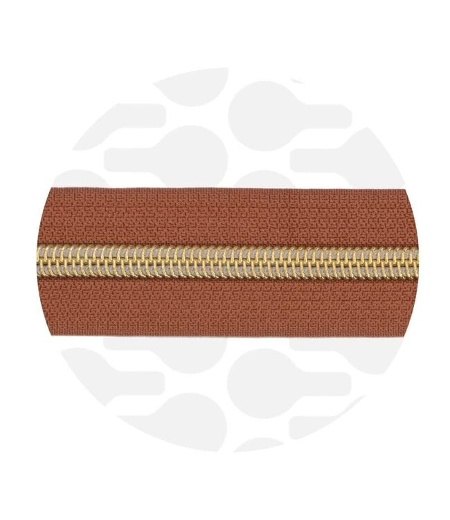 ZipperZoo Cognac Brown - spiraalrits 1 meter  #5