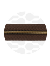ZipperZoo Brownie - spiraalrits 1 meter  #5 - brons