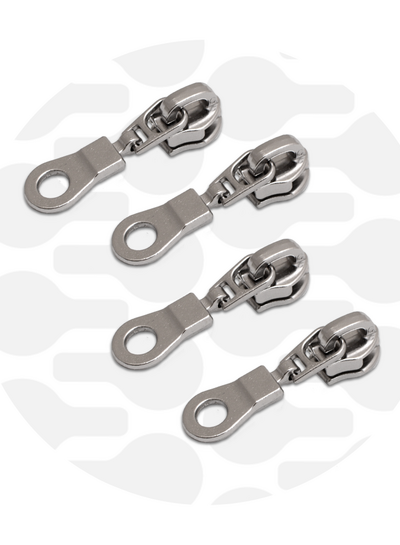 ZipperZoo zipper pull #5 - donut - silver packed per 4