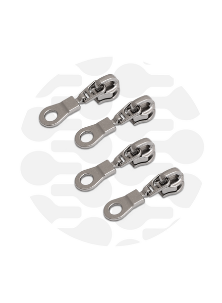 ZipperZoo zipper pull #5 - donut - silver packed per 4