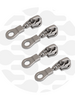 ZipperZoo zipper pull #5 - donut - silver packed per 4
