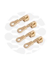 ZipperZoo ritstrekker #5 - donut - warm goud verpakt per 4