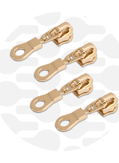 ZipperZoo zipper pull #5 - donut - warm gold packed per 4