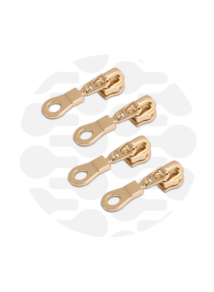 ZipperZoo zipper pull #5 - donut - warm gold packed per 4