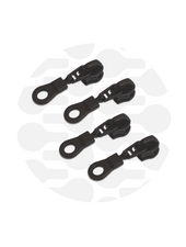 ZipperZoo zipper pull #5 - donut - electro black packed per 4