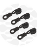 ZipperZoo zipper pull #5 - donut - electro black packed per 4
