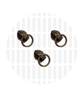 ZipperZoo Ritstrekker #5 - ring 10mm - brons verpakt per 3