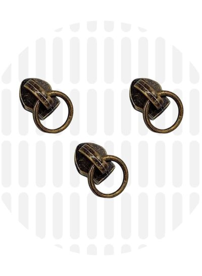 ZipperZoo Zipper puller #5 - ring 10mm - bronze packed per 3