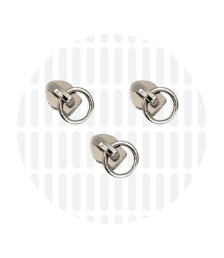 ZipperZoo ritstrekker #5 - ring 10mm - nikkel verpakt per 3