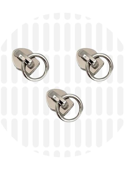 ZipperZoo ritstrekker #5 - ring 10mm - nikkel verpakt per 3