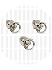 ZipperZoo zipper pull #5 - ring 10mm - nickel packed per 3