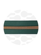 ZipperZoo Vintage green - spiraalrits 1 meter  #5 rosé goud
