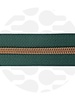 ZipperZoo Vintage green - spiraalrits 1 meter  #5 rosé goud