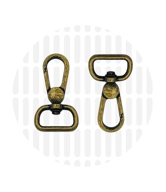 ZipperZoo musketonhaak premium - 19 mm - BRONS - 2-pack