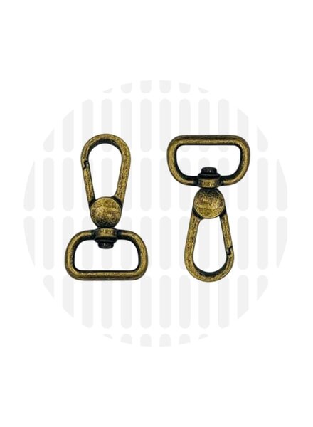 ZipperZoo carabiner premium - 19 mm - BRONZE - 2-pack