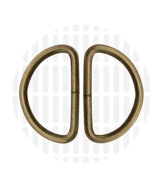 ZipperZoo D-ring 38 mm -  brons - verpakt per 2