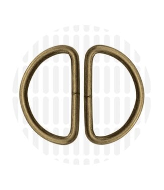 ZipperZoo D-ring 38 mm - bronze - packed per 2