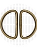 ZipperZoo D-ring 38 mm - bronze - packed per 2