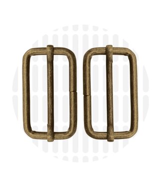 ZipperZoo schuifgesp basic 38 mm - brons - verpakt per 2
