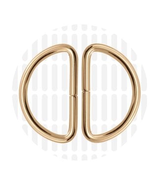 ZipperZoo D-ring 38 mm - gold - packed per 2