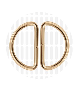 ZipperZoo D-ring 38 mm -  goud - verpakt per 2