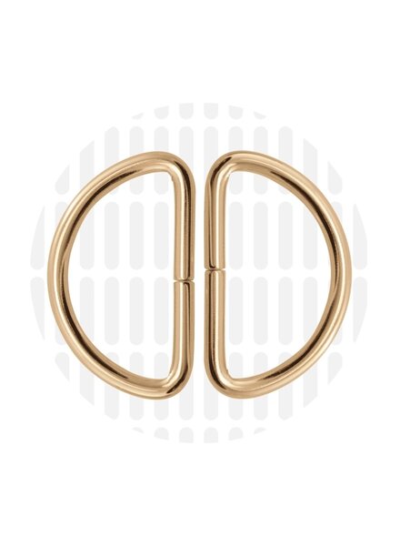 ZipperZoo D-ring 38 mm -  goud - verpakt per 2