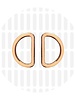 ZipperZoo D-ring 20 mm strak -  rose gold  - verpakt per 2