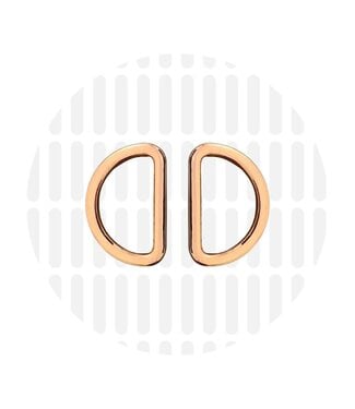 ZipperZoo D-ring 25 mm tight - rose gold - packed per 2