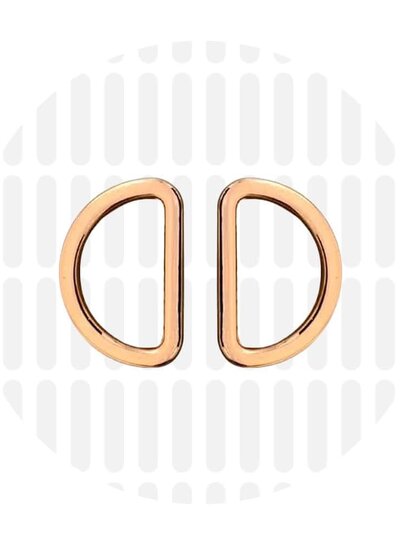 ZipperZoo D-ring 25 mm tight - rose gold - packed per 2