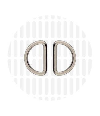 ZipperZoo D-ring 25 mm tight - silver - packed per 2