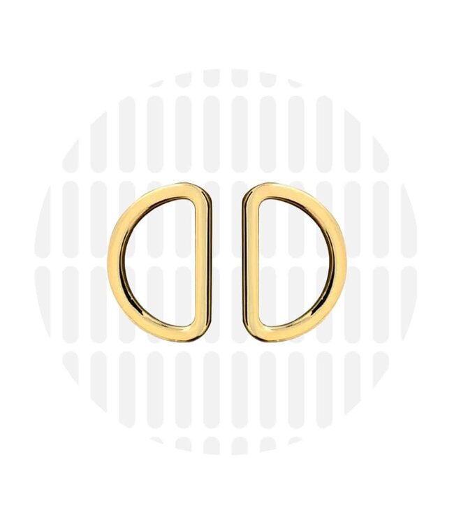 ZipperZoo D-ring 20 mm strak -  goud - verpakt per 2