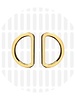 ZipperZoo D-ring 20 mm strak -  goud - verpakt per 2