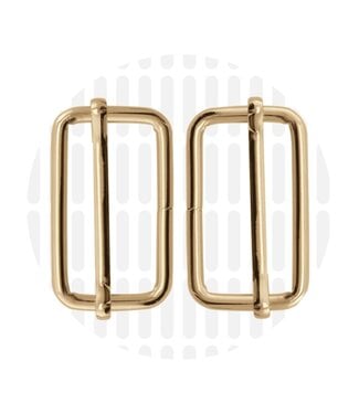 ZipperZoo sliding buckle 38 mm - gold - packed per 2