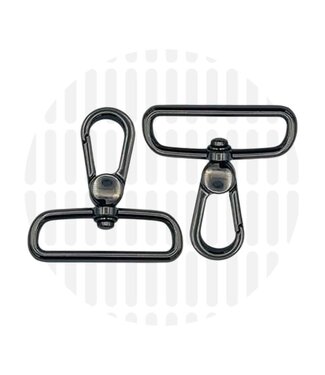 ZipperZoo musketonhaak premium - 32 mm - gun metal - 2-pack