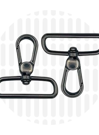 ZipperZoo musketonhaak premium - 32 mm - gun metal - 2-pack