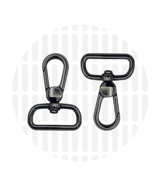ZipperZoo musketonhaak premium - 38 mm - gun metal - 2-pack