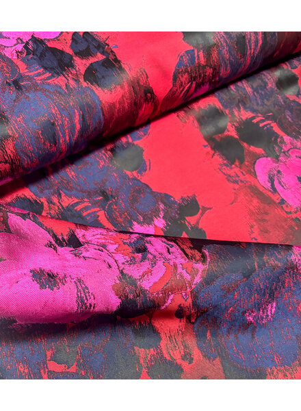 Roses rood - geweven jacquard