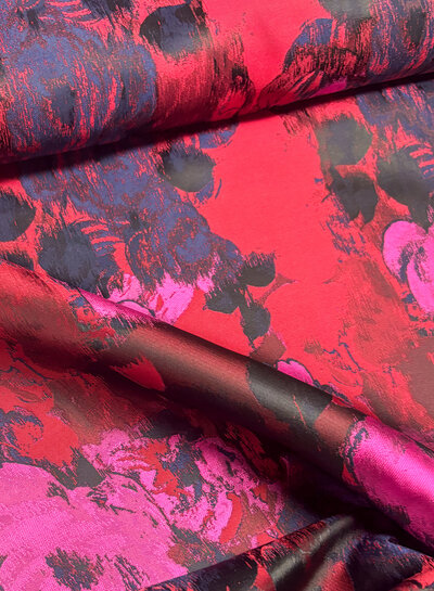 Roses red - woven jacquard