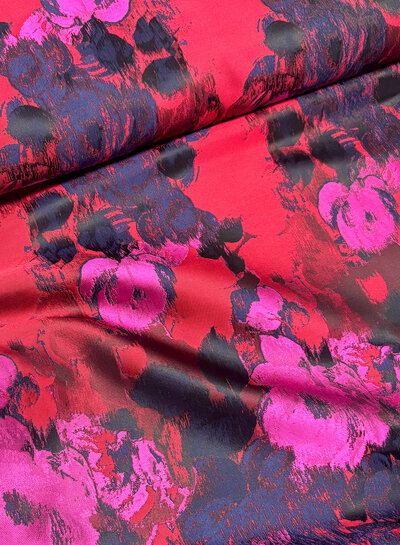 Roses red - woven jacquard
