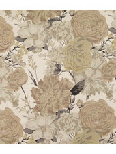 rose garden - champagne - prachtige geweven jacquard