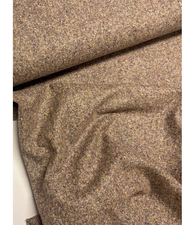A la Ville Tweed rozig bruin - prachtige wol blend voor oa broeken