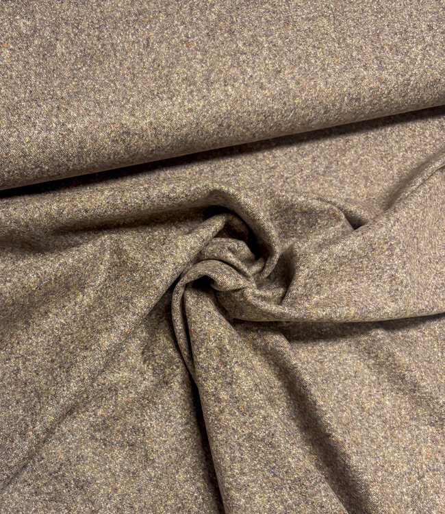 A la Ville Tweed rozig bruin - prachtige wol blend voor oa broeken